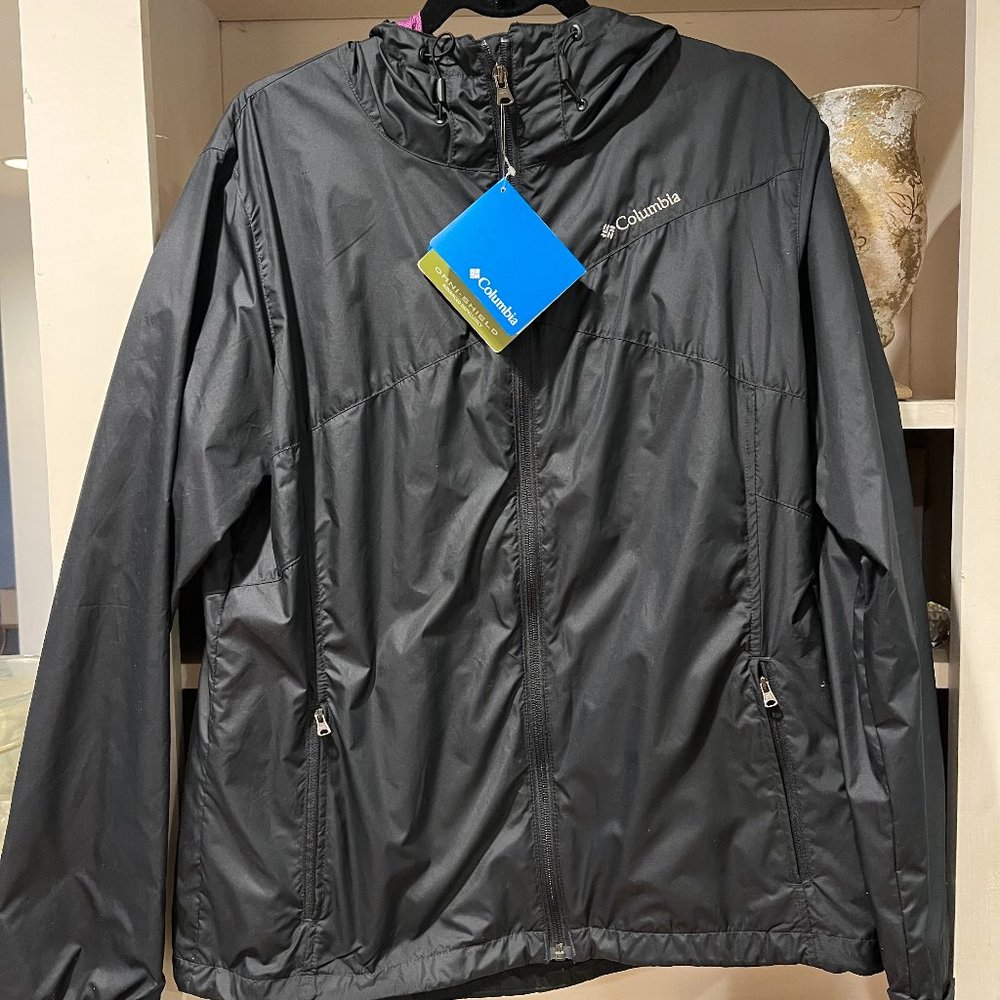 NWT WOMEN'S COLUMBIA SPORTSWEAR HYDRO SEEKER JACKET BLACK SIZE XL